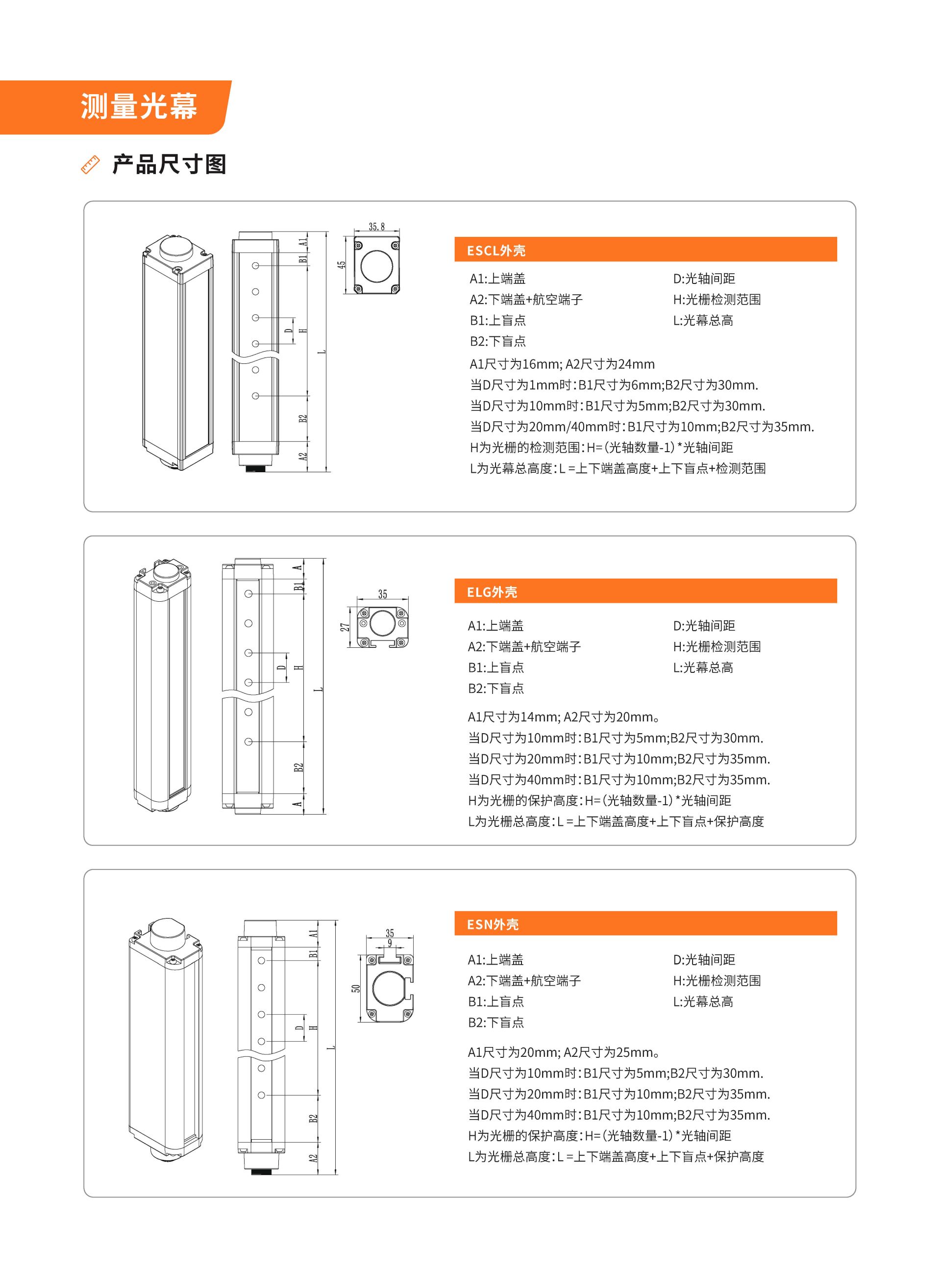 ESCL系列检测测量光幕